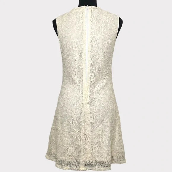 Alythea - Sleeveless Lace A-Line Dress - Ivory - Size Small - Picture 3 of 7